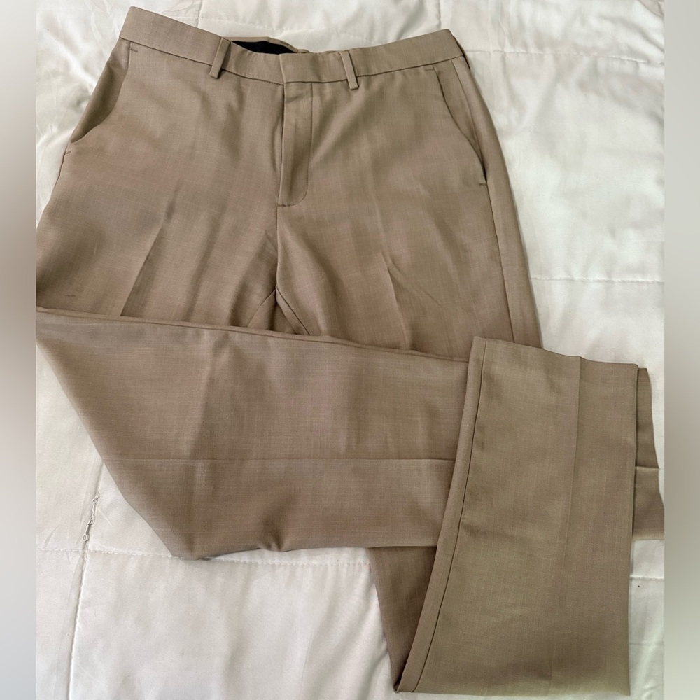 Kenneth Cole Men's Classic Tan Dress Pants